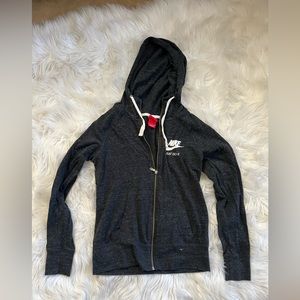 Gray light weight Nike zip up